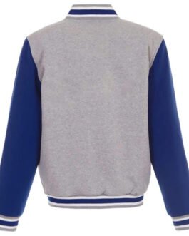 Dallas Mavericks Gray and Royal Varsity Wool Jacket