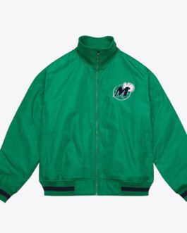 Green Dallas Mavericks Satin Full-Zip Jacket