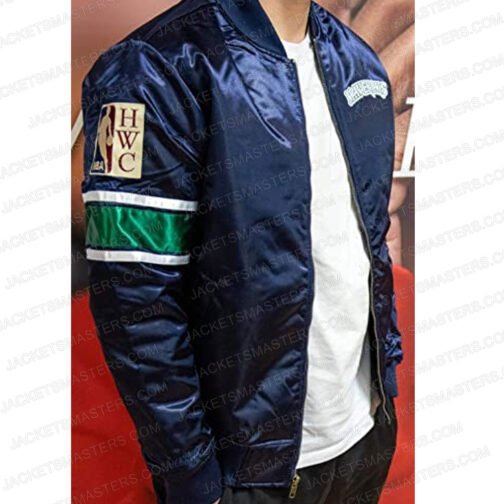 Striped Dallas Mavericks Hardwood Classic Satin Jacket - Image 4