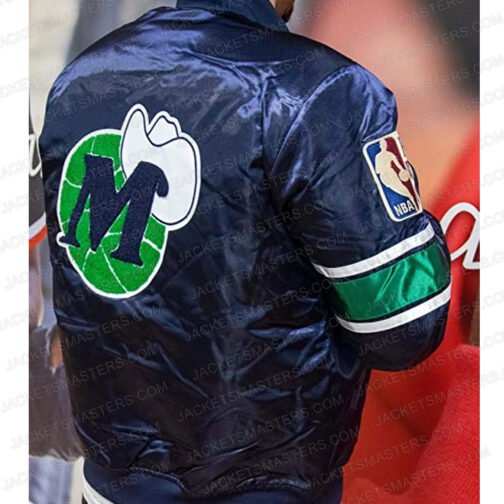 Striped Dallas Mavericks Hardwood Classic Satin Jacket - Image 5