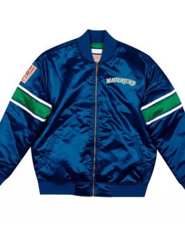 Striped Dallas Mavericks Hardwood Classic Satin Jacket