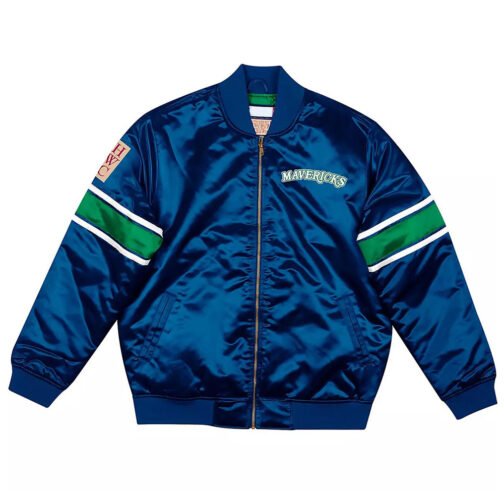 Striped Dallas Mavericks Hardwood Classic Satin Jacket