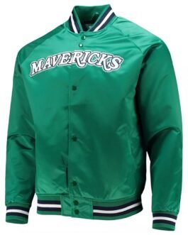 Hardwood Classics Dallas Mavericks Green Jacket