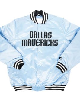 Dallas Mavericks Light Blue Satin Jacket