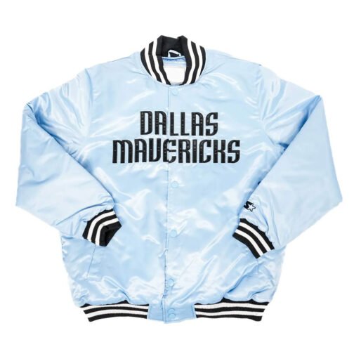 Dallas Mavericks Light Blue Satin Jacket