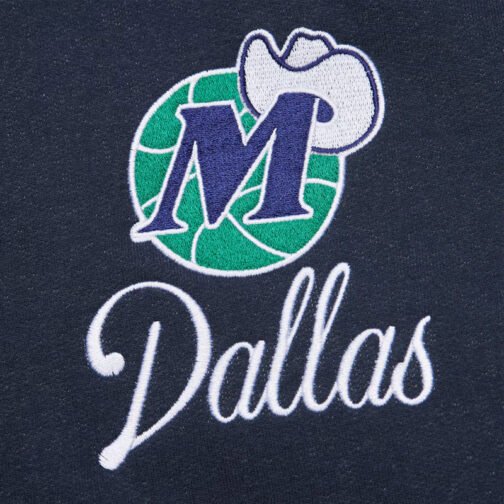 Dallas Mavericks Navy and White Fleece Varsity Jacket - Image 4