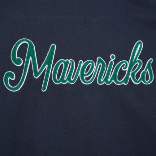 Dallas Mavericks Navy and White Fleece Varsity Jacket - Image 5