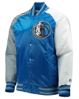 Dallas Mavericks Reliever Blue and Gray Jacket