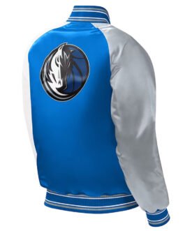 Dallas Mavericks Royal Youth Raglan Satin Jacket