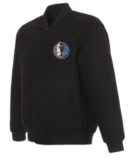 Varsity Dallas Mavericks Black Wool Jacket