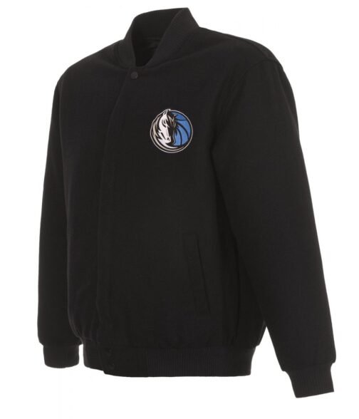 Varsity Dallas Mavericks Black Wool Jacket
