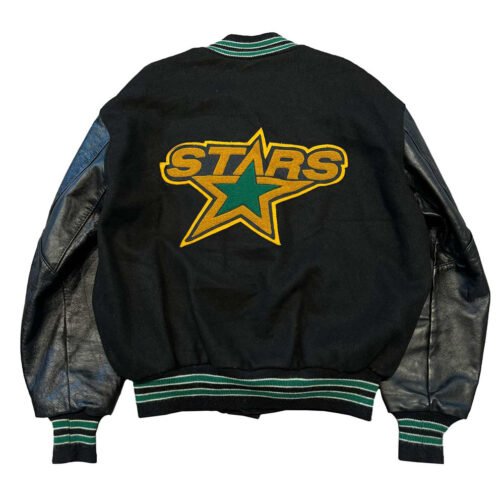 Dallas Stars 90’s Black Varsity Jacket - Image 2