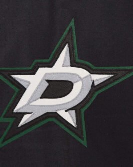 Varsity Dallas Stars Black and White Two-Tone Jacket