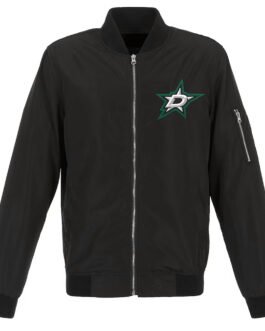Dallas Stars Lightweight Bomber Nylon Black Jacket