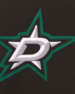 Dallas Stars Front-Hit Poly-Twill Black Jacket