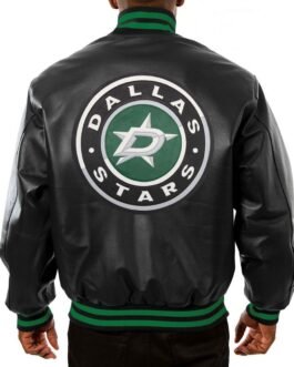 Varsity Dallas Stars Black Leather Jacket
