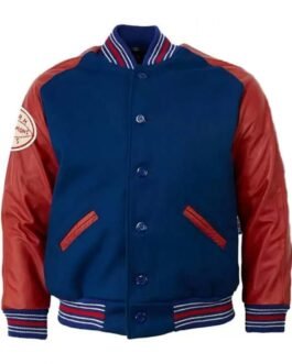 Varsity New York Giants Daniel Jones Red and Blue Jacket