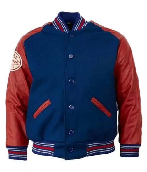 Varsity New York Giants Daniel Jones Red and Blue Jacket