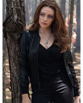 Danielle Rose Russell Legacies Bomber Leather Jacket