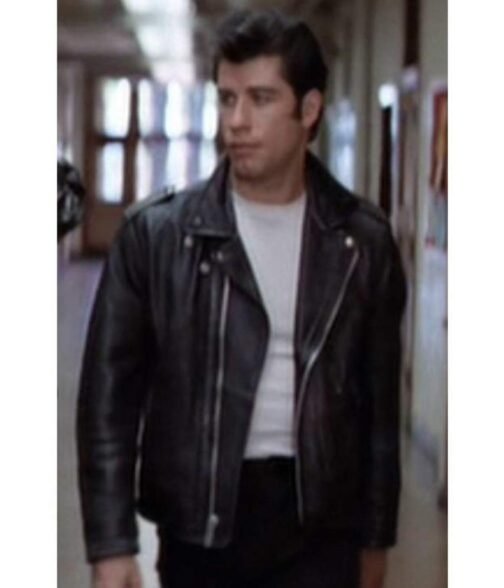 John Travolta T Birds Danny Zuko Leather Jacket - Image 7