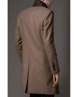 Men’s Dark Sable Velvet Collar Brown Coat