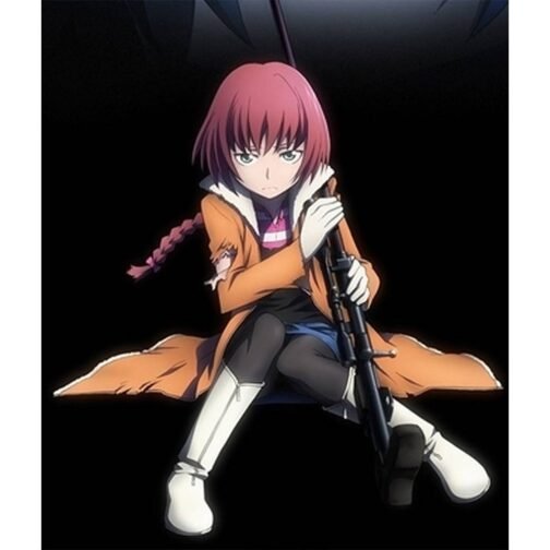 Suou Pavlichenko Darker Than Black Orange Cotton Coat - Image 4