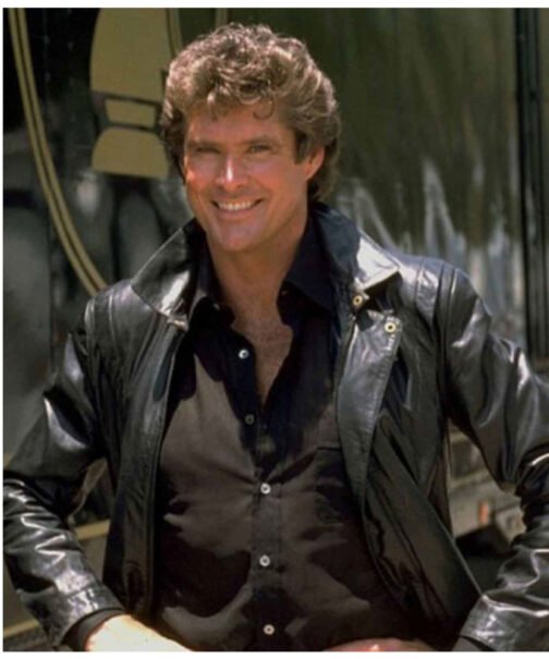 David Hasselhoff Michael Knight Leather Jacket - Image 4