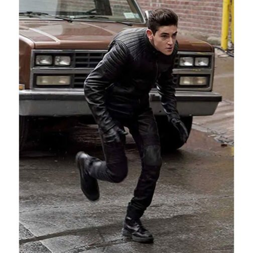 David Mazouz Gotham Season 5 Leather Jacket - Image 2