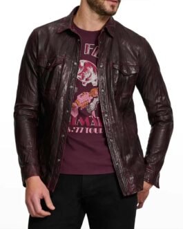Days of Our Lives Season 2 Stephen Nichols Burgundy Leather Shirt