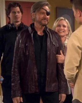 Days of Our Lives Season 2 Stephen Nichols Burgundy Leather Shirt