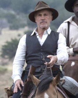 Christoph Waltz Dead for a Dollar Black Cowboy Vest