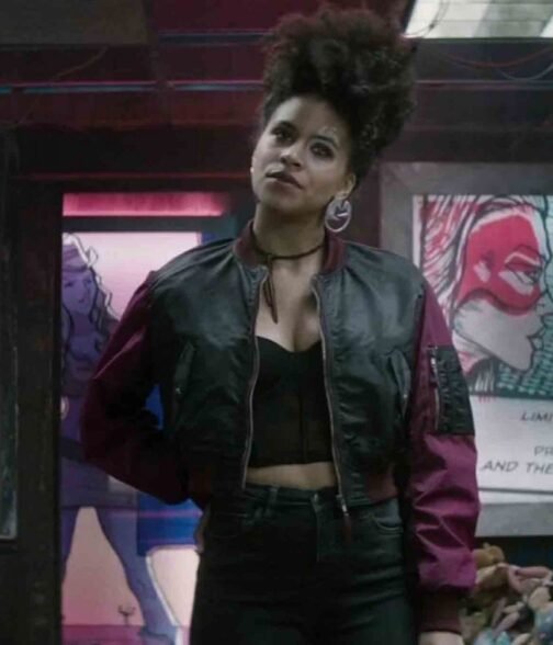 Zazie Beetz Deadpool 2 Bomber Jacket - Image 4