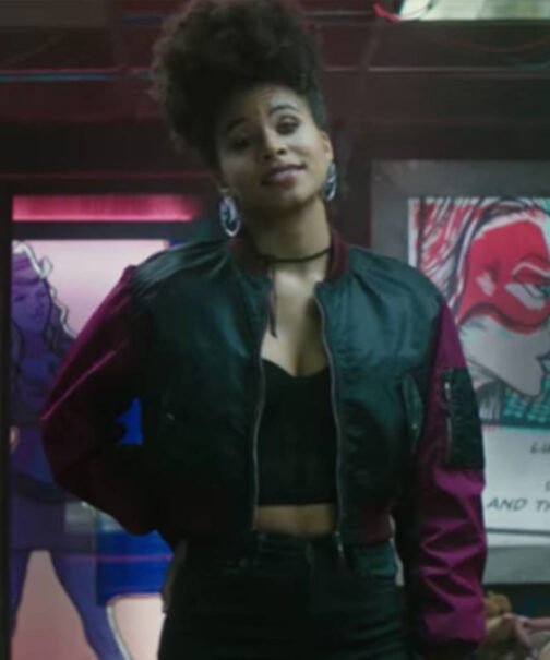 Zazie Beetz Deadpool 2 Bomber Jacket - Image 5