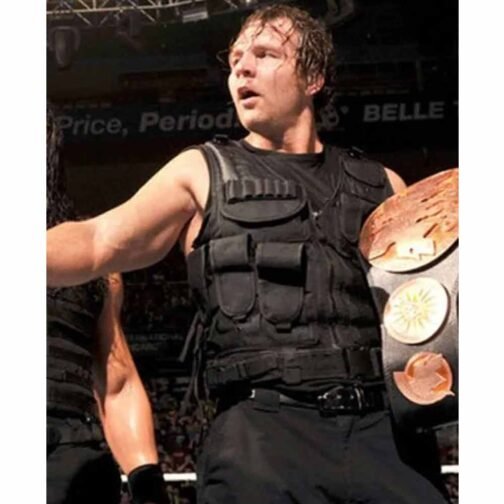 WWE Dean Ambrose Tactical Leather Vest - Image 7
