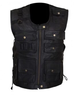 WWE Dean Ambrose Tactical Leather Vest