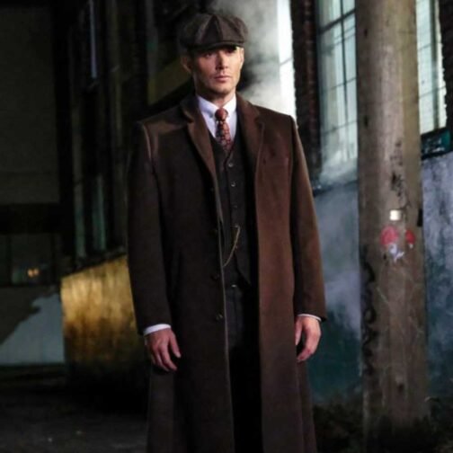 Supernatural Season 14 Jensen Ackles Brown Wool Coat - Image 8