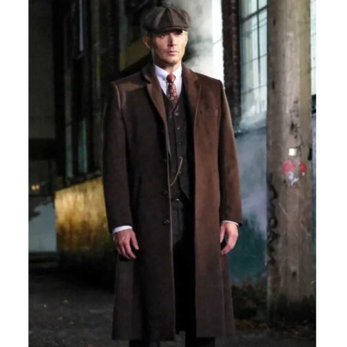 Supernatural Season 14 Jensen Ackles Brown Wool Coat - Image 2