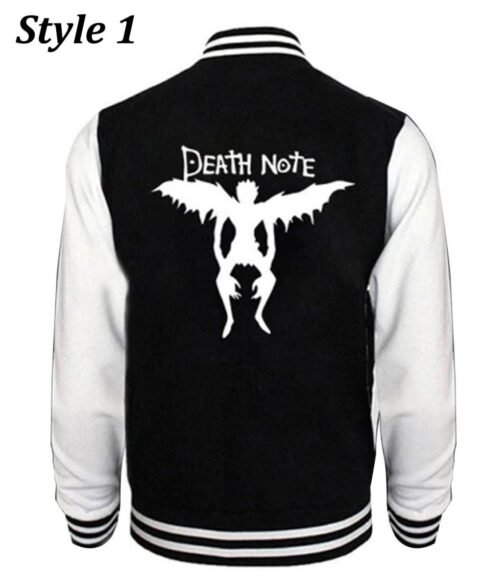 Varsity Death Note White and Black Jacket - Image 8