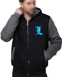 Death Note Zip Up Letterman Hoodie