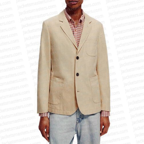 Light Yagami Death Note Cotton Beige Blazer - Image 5