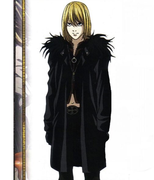 Mello Death Note Leather Fur Hooded Coat - Image 4