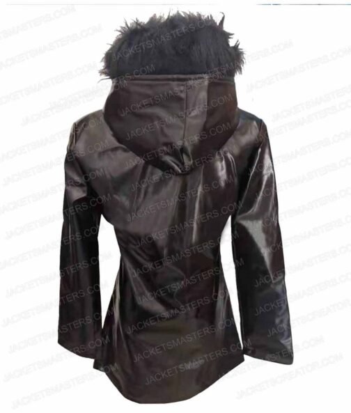 Mello Death Note Leather Fur Hooded Coat - Image 3