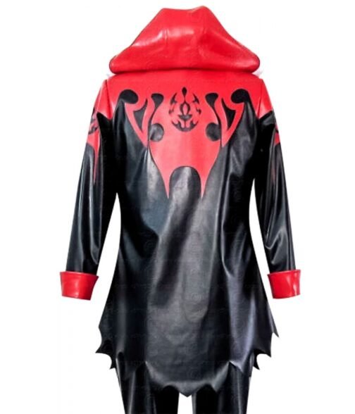 Mello Death Note Black and Red Leather Coat - Image 3