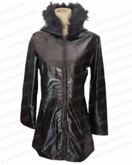 Mello Death Note Leather Fur Hooded Coat