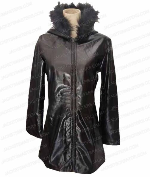 Mello Death Note Leather Fur Hooded Coat