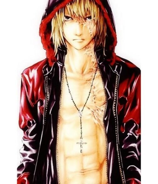 Mello Death Note Black and Red Leather Coat - Image 2