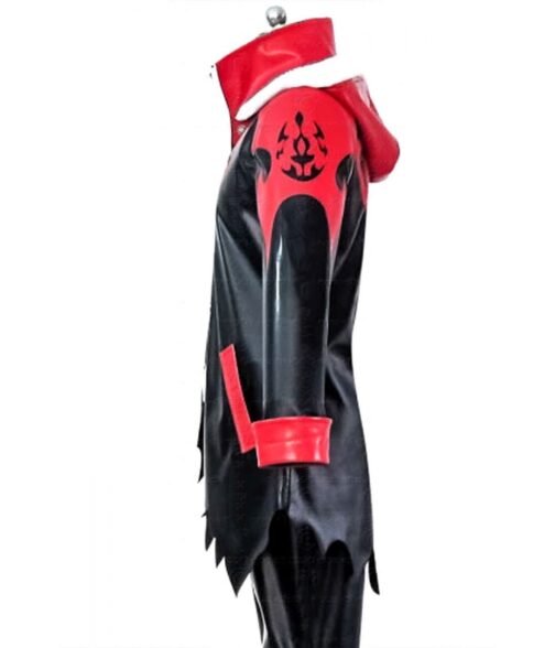 Mello Death Note Black and Red Leather Coat - Image 4