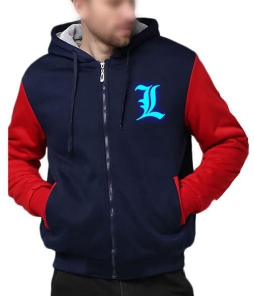 Death Note Zip Up Letterman Hoodie
