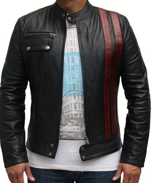 Frankenstein Death Race Biker Leather Jacket - Image 3