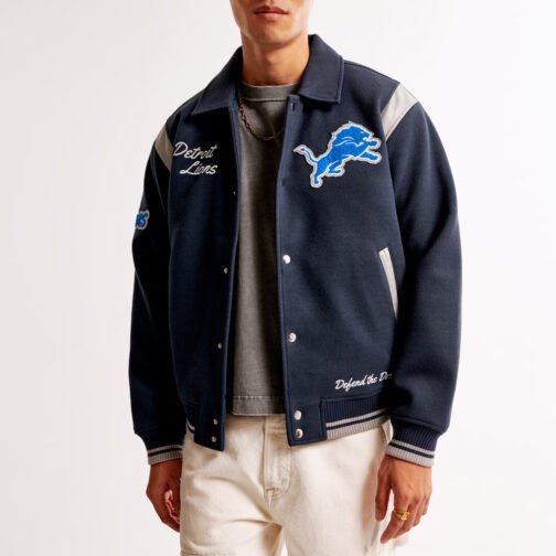 Detroit Lions Defend The Den Varsity Jacket - Image 2